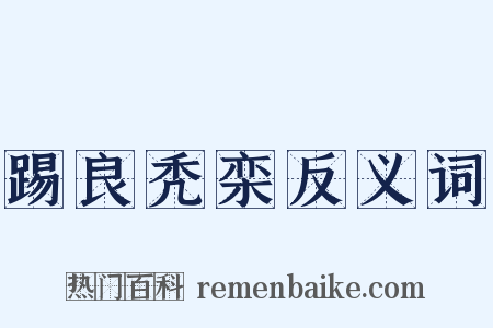 踢良秃栾反义词是什么意思的图片